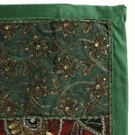 Indian Handmade Green Beaded Tapestry - Image 3