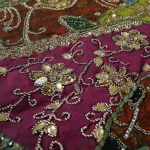 Indian Handmade Green Beaded Tapestry - Image 4