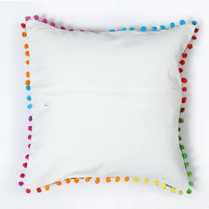 Luxury White Embroidered Cushion Cover - Image 4