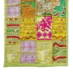 Parrot Green Embroidered & Patchwork Table Runner - Image 2