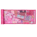 Pink Beaded Wall Decore Patchwork Tapestry
