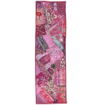 Pink Cotton Patchwork Beaded Wall hanging - Image 2