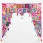 Pink Door Hanging Patchwork Decor Toran - Image 2