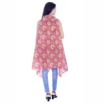 Pink Floral Print Cotton Kimono Shrug - Image 5