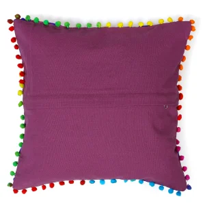 Suzani Floral Embroidery Cushion Cover Cotton Throw - Image 4