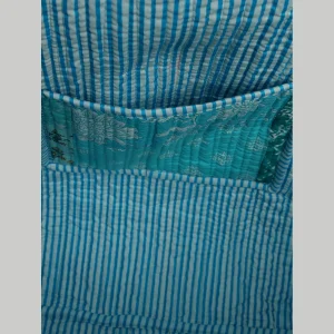 Turquoise Patchwork Handbag Pure Cotton Quilted Bag - Image 6