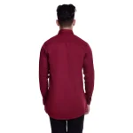 Violet Plain Men Classic Shirt Long Sleeve Cotton Solid Shirt - Image 6