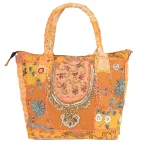 Women Orange Sequins Shoulder Bag