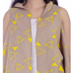 Women's Bikini Cover up Shrug Brown Triangle - Image 4
