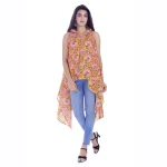 Women's Yellow Floral Print Bikini Cover up Shrug