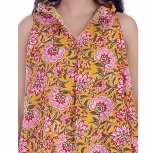 Women's Yellow Floral Print Bikini Cover up Shrug - Image 4