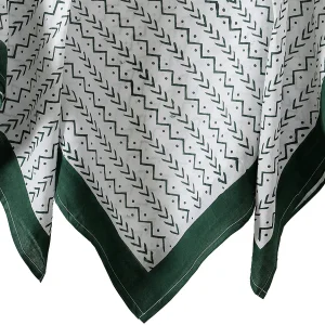 Abstract Printed Green Color Cotton Stole 40" - Image 5