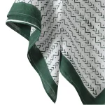 Abstract Printed Green Color Cotton Stole 40" - Image 4