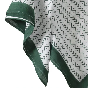 Abstract Printed Green Color Cotton Stole 40" - Image 4