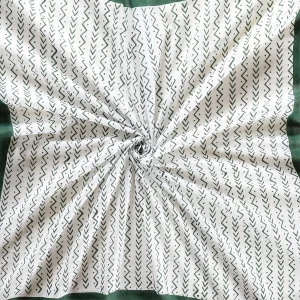 Abstract Printed Green Color Cotton Stole 40" - Image 3
