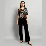 Beautiful Black Ikat Print Cotton Called Crop Tops - Image 6