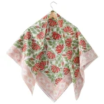 Beautiful Floral Print Soft Cotton Scarf For Women