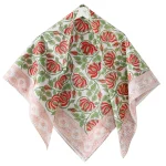 Beautiful Floral Print Soft Cotton Scarf For Women - Image 2