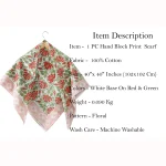Beautiful Floral Print Soft Cotton Scarf For Women - Image 7