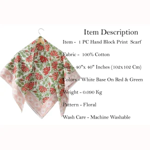 Beautiful Floral Print Soft Cotton Scarf For Women - Image 7