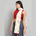 Beautiful Floral Print Soft Cotton Scarf For Women - Image 2