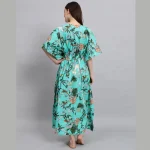 Beautiful Forest Print Cotton Kaftan Dress For Women's - Image 6