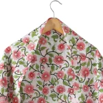 Beautiful Pink Floral Print Cotton Scarf For Women's - Image 6