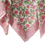 Beautiful Pink Floral Print Cotton Scarf For Women's - Image 5