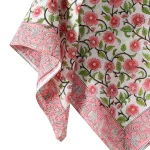 Beautiful Pink Floral Print Cotton Scarf For Women's - Image 4