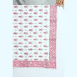 Beautiful Pink Leaf Print Cotton Scarves - Image 6