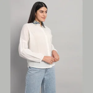 Beautiful Solid White Cotton T-Shirts For Women's - Image 4