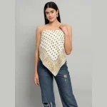 Beautiful Yellow Flora Printed Cotton Scarves