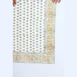 Beautiful Yellow Flora Printed Cotton Scarves - Image 5