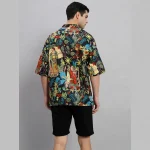 Black Farida Kahlo Printed Oversized Shirts - Image 10