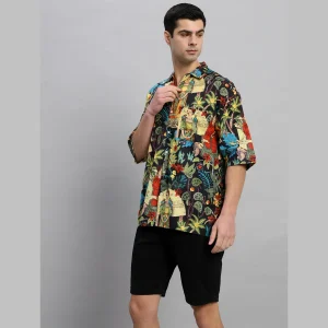 Black Farida Kahlo Printed Oversized Shirts - Image 3