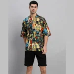 Black Farida Kahlo Printed Oversized Shirts - Image 5