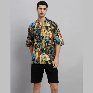Black Farida Kahlo Printed Oversized Shirts - Image 5