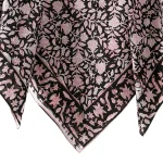 Black Floral Printed Square Scarf For Women Gift - Image 4