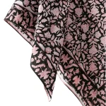 Black Floral Printed Square Scarf For Women Gift - Image 5