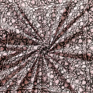 Black Floral Printed Square Scarf For Women Gift - Image 6