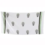 Block Floral Printed Large Waffle Lightweight Beach Towel