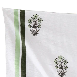 Block Floral Printed Large Waffle Lightweight Beach Towel - Image 5
