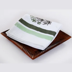 Block Floral Printed Large Waffle Lightweight Beach Towel - Image 3