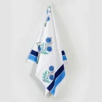 Block Printed Waffle Towels Super Absorbent Bath Towels - Image 2