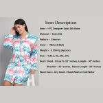Chevron Printed Nightwear Long Sleeve Bathrobe - Image 8