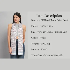 Floral Printed Scarf, Scarves, Stole & Shawl For Women - Image 7