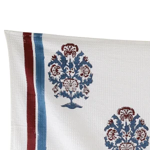 Hand Block Print Cotton Waffle Bath Towels - Image 5