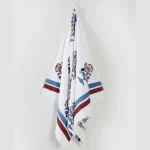 Hand Block Print Cotton Waffle Bath Towels - Image 2