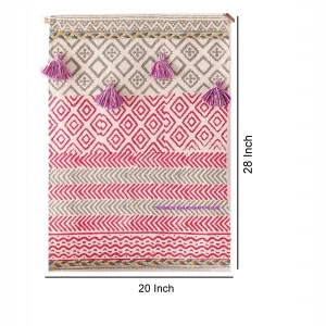 Hand Printed Macrame Woven Wall Hanging Tapestry - Image 3