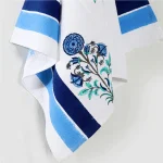 Handicraft Hand Block Printed Cotton Waffle Bath Towels - Image 6